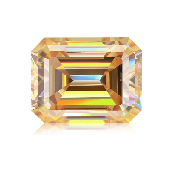 Loose Champagne Diamond Moissanite 2 carats - Picture 1 of 7